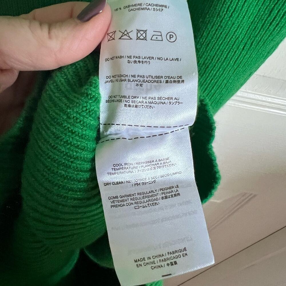 arch4 Cashmere Coco Midi Dress in Emerald Green XS stretch ribbed bodycon - Picture 14 of 16